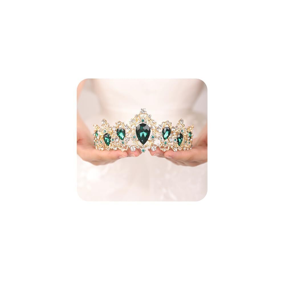 5213 Tiara Crown Baroque Vintage Rhinestone Crystal Tiara Princess Crown